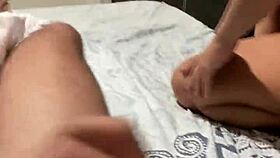 Latina bisexuals call guy until he eats them out