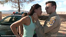 Big cock sheriff intriguingly anal fucks submissive students in bizarre roleplay