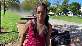 The Ebony Goddess Paris Finishes with Pussy Drilled by a Cock