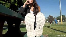 Wow, Jessica's Size 11 Sweaty Meaty Soles In The Sun Are So Hot!