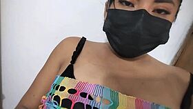 Old Stepmother Fantasizes As Student, Masturbates Big Pussy With Dildo At Home