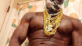 Hallelujah Johnson worships big black hairy dick