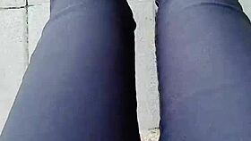 Hey, Crossdresser Tingting Gets Naughty Outdoors in Female Clothes, Peeing in Public!