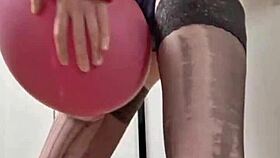 Mistress Elza Kom S says, Worship my sexy balloons and feet in this fetish session.