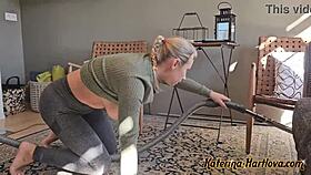 Milf Vacuums Pussy and Nipples