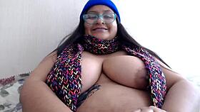 bbw topless on cold day