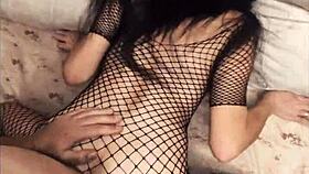 Mature Wife's Ass In Stockings Trembles During Anal