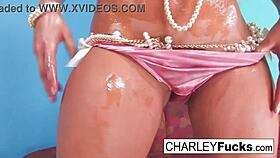 i'm oiled up, rubbing my big tits and pussy... so horny