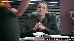 lauren phillips the new girl at work with big tits and heels