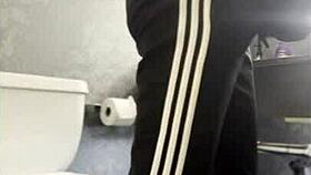 Intense bath session escalates with groping touches turning into a steamy handjob climax.