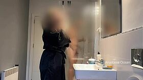 I caught my husband jerking off to my stepmom in the bathroom and decided to join in.
