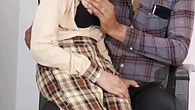 School girl gets fucked by her teacher with a monster cock in this hardcore scene