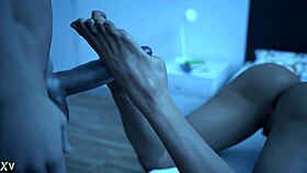 hot milf gives footjob then gets fucked softly 😘