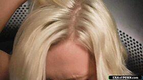 Blonde stuck in laundry machine will do anything for help