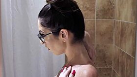 Busty milf showering!