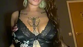 horny goth teen 18+ solos until she cums, but what a contrast