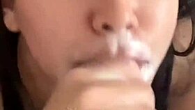 Sloppy Asian Slut Gawks And Swallows BBC.