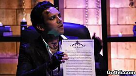 Crazy Goth Teens Share Giant Dick