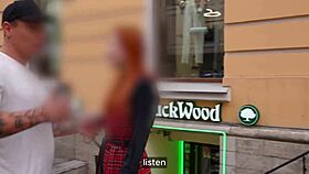 Vlogger receives sloppy bj in public hallway