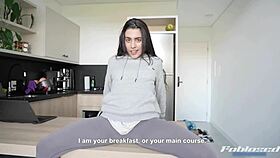 your breakfast is served, pussy or ass?