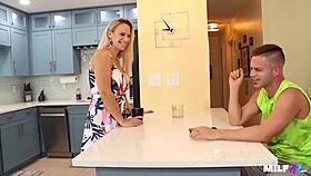 oops, i sent a dick pic to my milf sadie hotwife in the kitchen