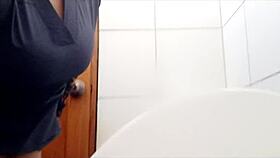 stepmother touches pussy in bathroom