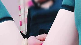 hot young ladyboy linda gets anal penetration and masturbates solo