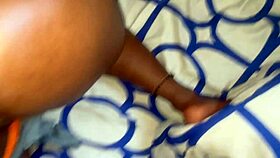 Ebony babe in sweet anal doggystyle. Bent over for monster cock creampie.