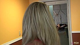 cute blonde lesbian solo then milf licks