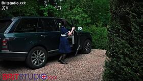 british nurse in stockings gives oily deepthroat to patient