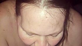 Sexy MILF with Big Nipples Sucking Monster Cock