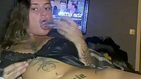 horny goth teen 18+ solos until she cums, but what a contrast