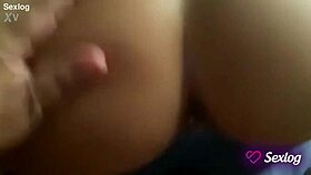 He cums in the slut's ass during anal sex