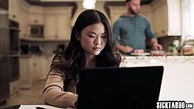 Lulu Chu craves rough sex, gets fucked after blowjob with Vic