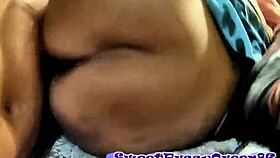 BLACK BBW TAKING CREAMY COCK FROM THE SIDE CUMS ON HER ASS