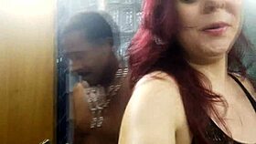 Amateur fuck in bath blowjob cum big black cock redhead monster