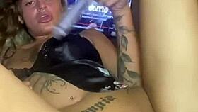 horny goth teen 18+ solos until she cums, but what a contrast