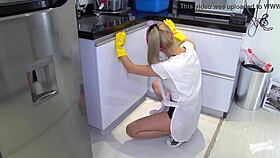 Mamacitaz - Karla Rivera - Blonde Latina Maid Gets Smashed Hard at Work