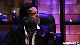 Crazy Goth Teens Share Giant Dick