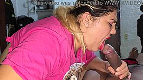 Does the porn bunny love sucking my hard thick veiny cock?