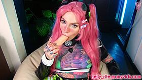 nicole demara enjoys dildo in her juicy holes during cosplay anal and creampie scene