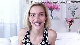 Karter Foxx gives huge cock blowjob and facial