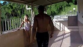 Couple caught having sex on terrace in Lapa