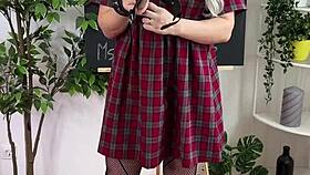 Amateur Blonde In Stockings And Glasses Explores Sexual Wellness With Handcuffs And Roleplay