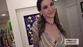 gorgeous rocky emerson gets fingered and face fucked by bryan gozzling