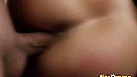 jizzorama tells the story of a brunette babe with small tits getting fucked hard until the cumshot covers her