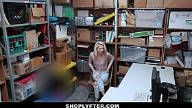 Shoplyfter - Cute Blonde Teen 18+ Riley Star Takes Huge Load After Blackmailed Police Burglar Hardcore Cumshot Hairless Action!