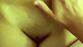 massaging busty cousin's big tits and pussy