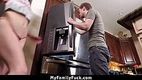 stepsister walks in on stepbrother masturbating, what happens?