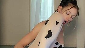 Missalice rides in cowgirl position.